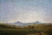 Bohmische Landschaft mit dem Milleschauer Caspar David Friedrich